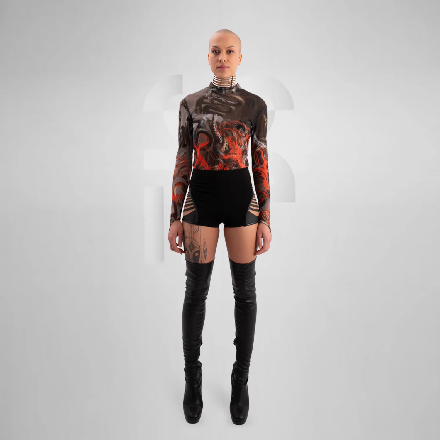 Abstract Snake Mesh Longsleeve - Image 3