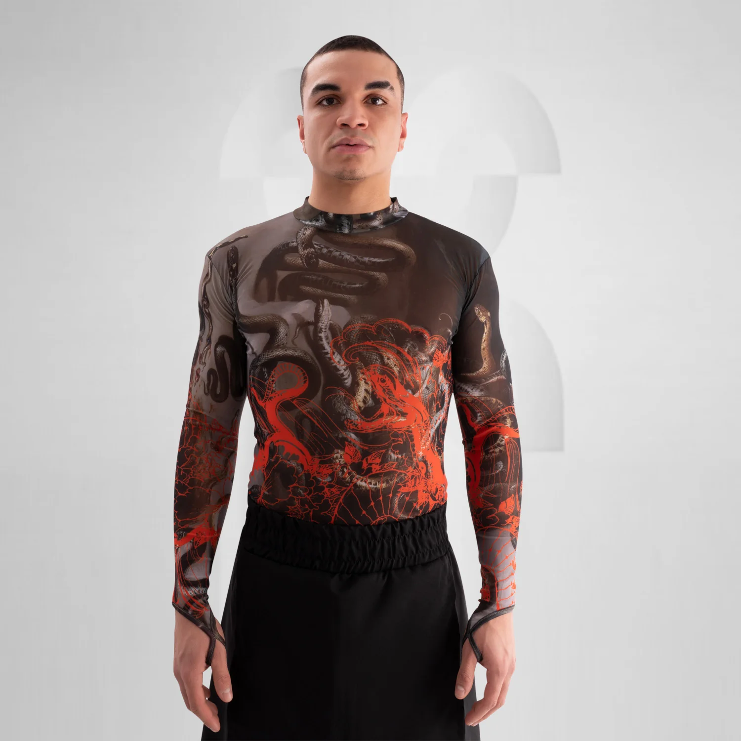 Abstract Snake Mesh Longsleeve - Image 4