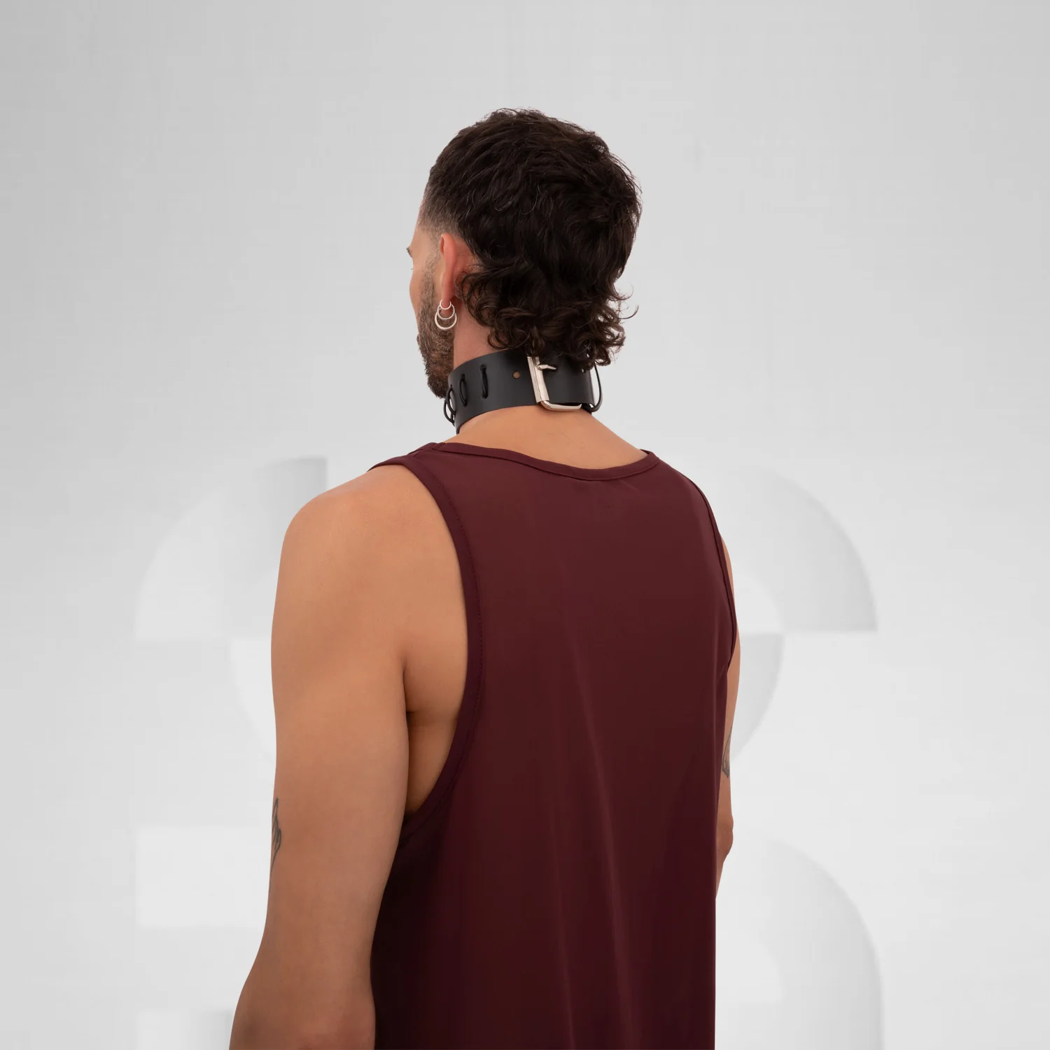 Basic Mesh Tanktop Burgundy - Image 3