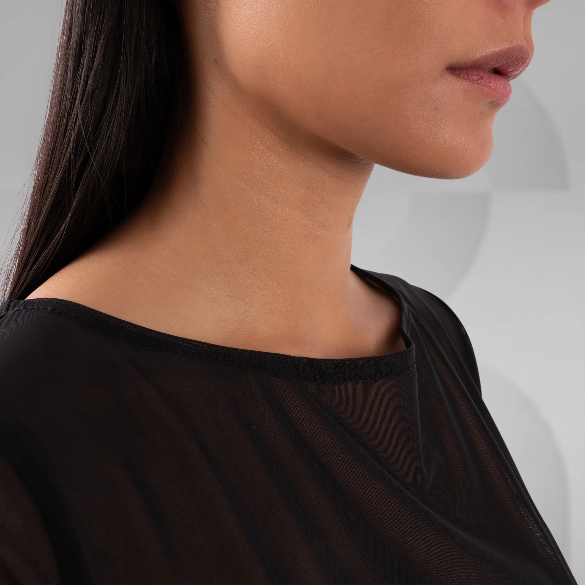 Basic Unisex Mesh Crop Top - Image 4