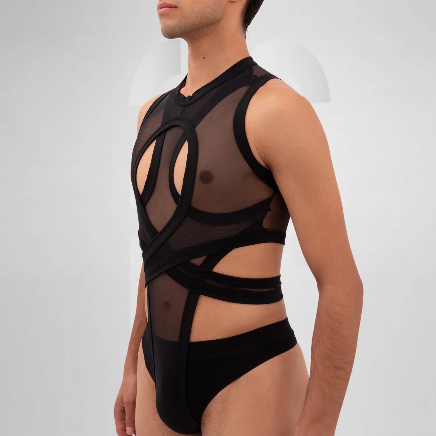 Bound Gender-Neutral Mesh Bodysuit - Image 6