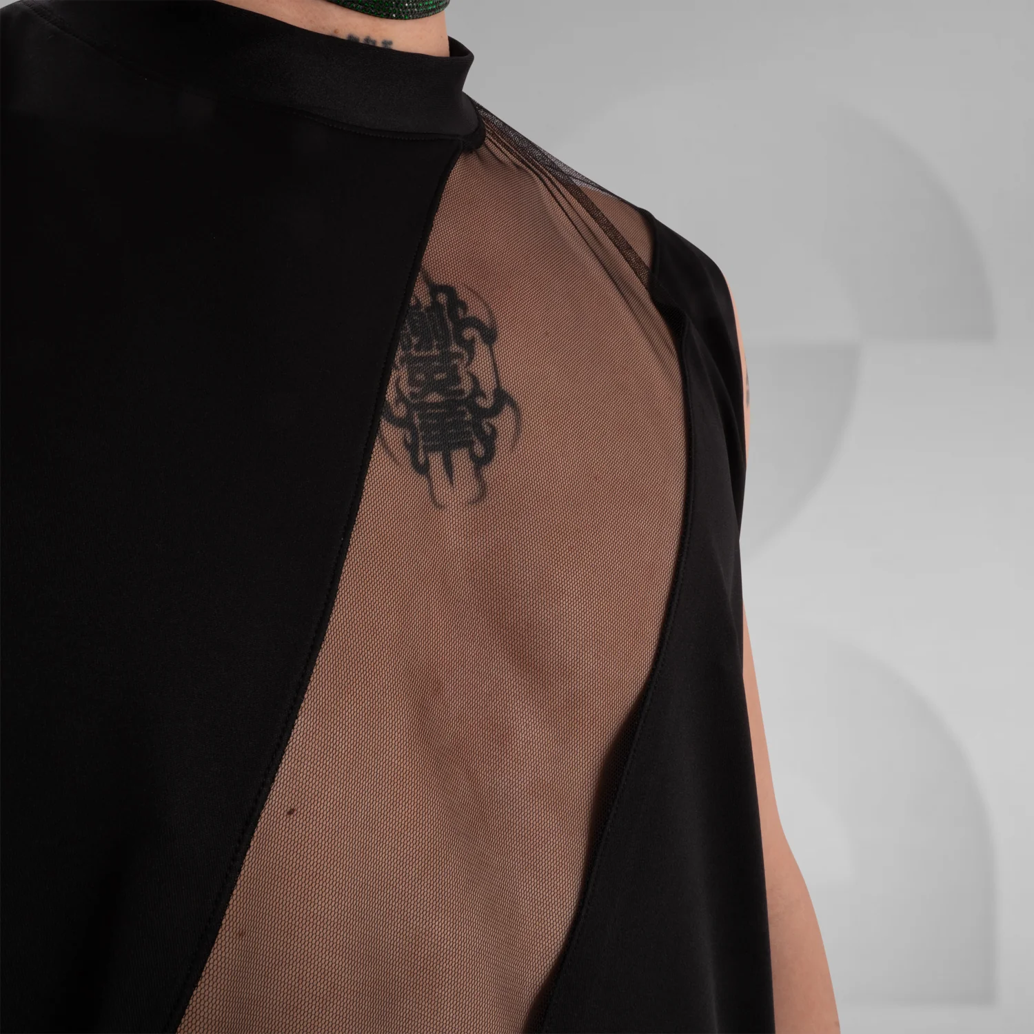 Diagonal Mesh Tank Top - Image 3