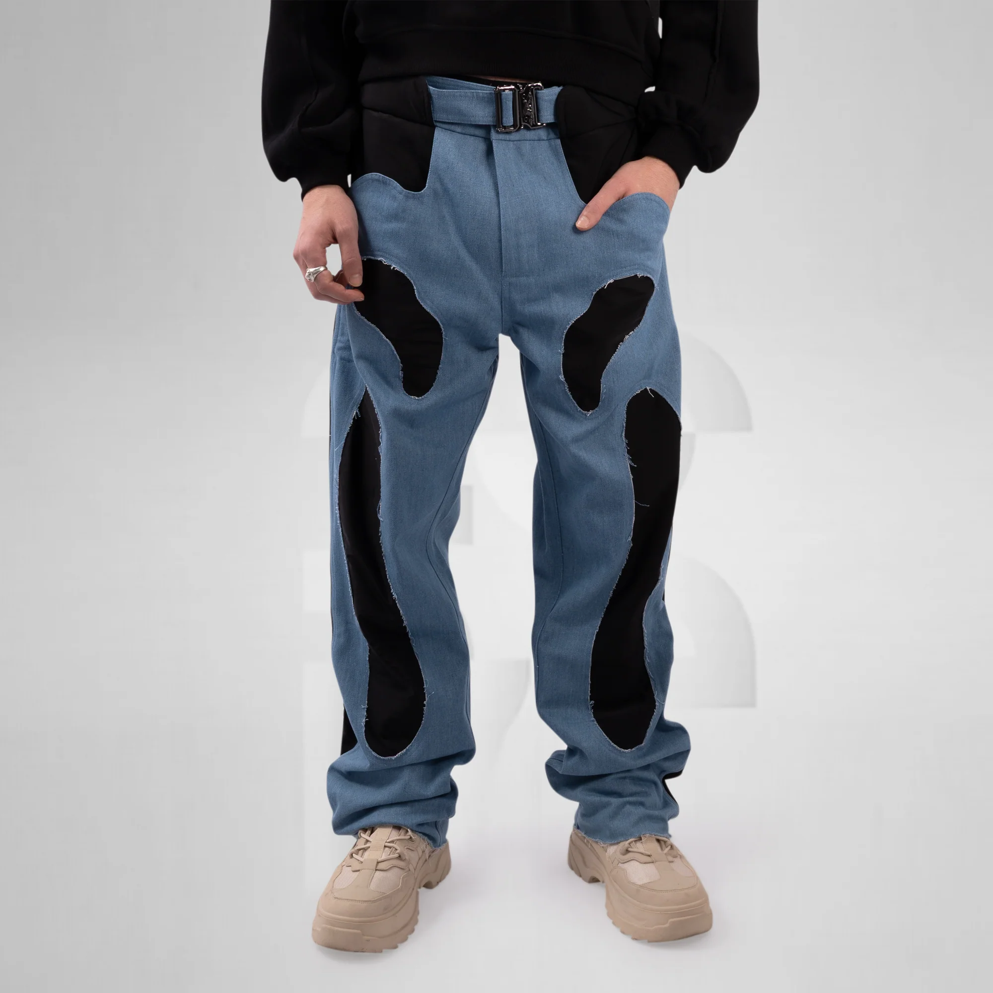 Fluid Baggy Denim Jeans - Image 3