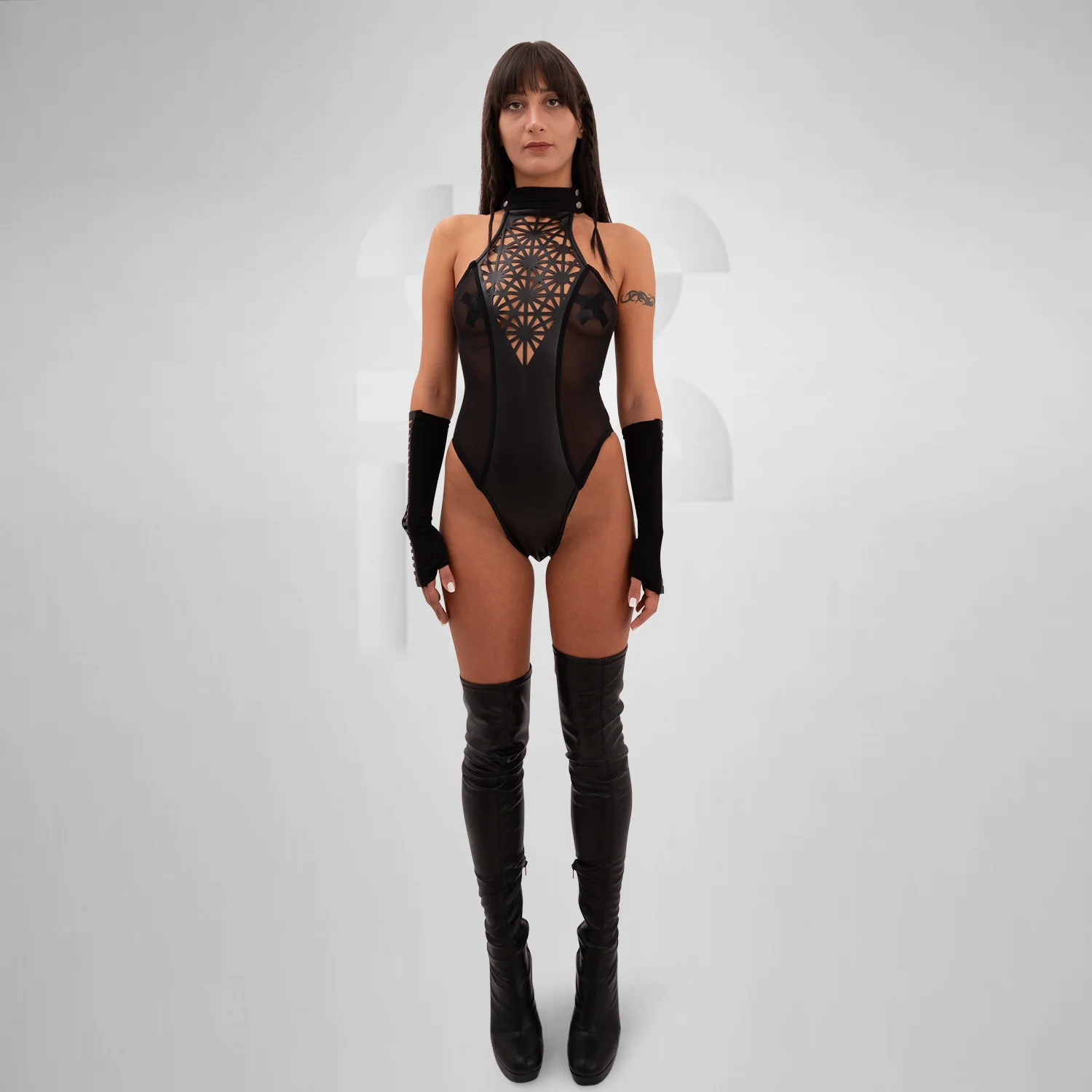 Geometric Laser-Cut Mesh Body - Image 5