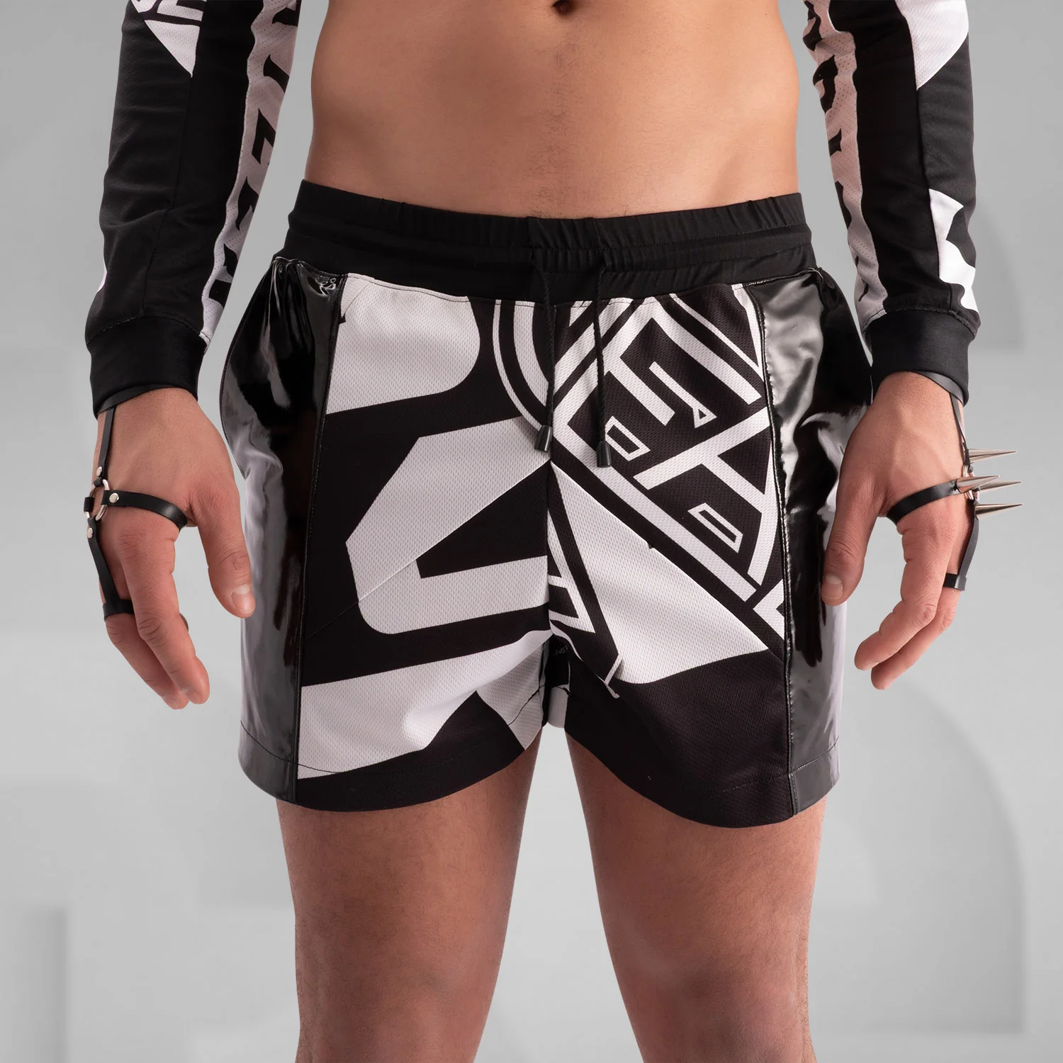 Geometric Sport Shorts - Image 3