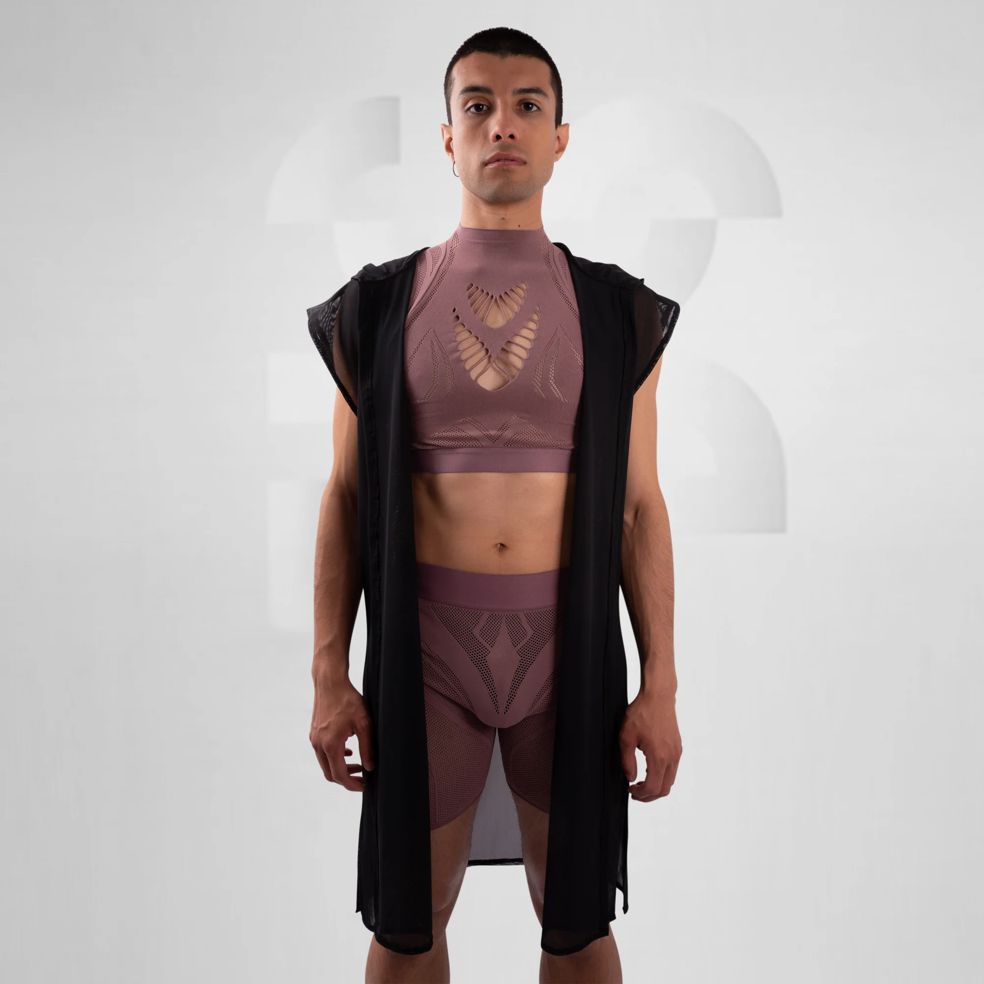 Hooded Mesh Cardigan - Image 5