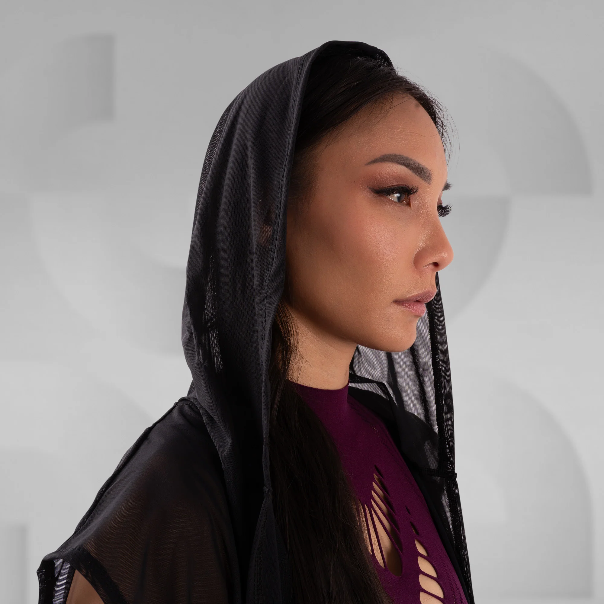Hooded Mesh Cardigan - Image 7