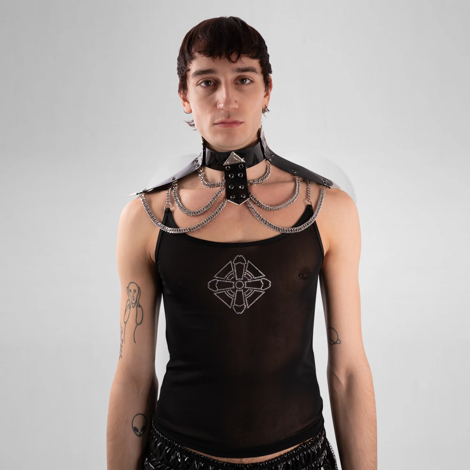 Mesh Top with Chains and Stones - Image 3