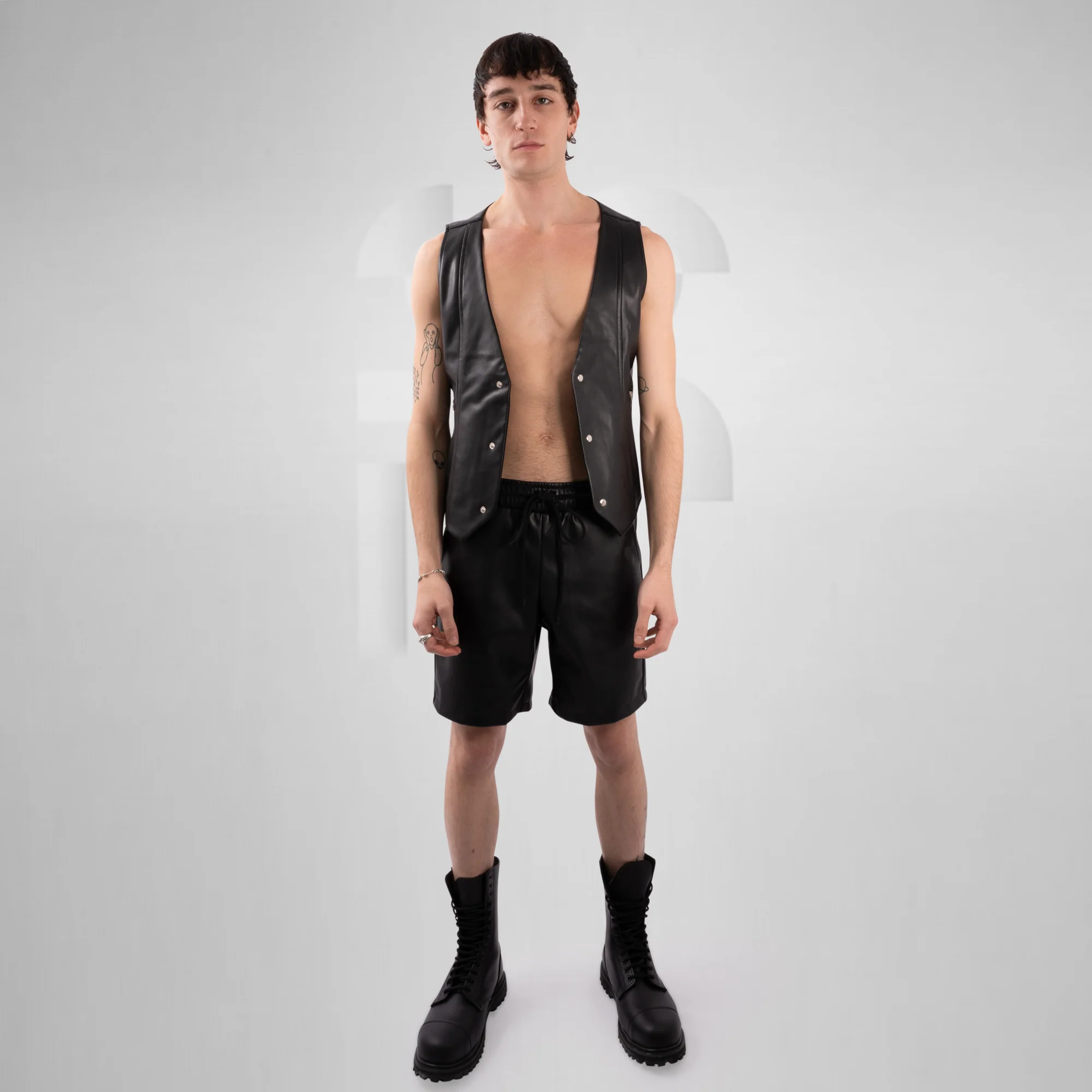 Minimalistic Faux Leather Vest