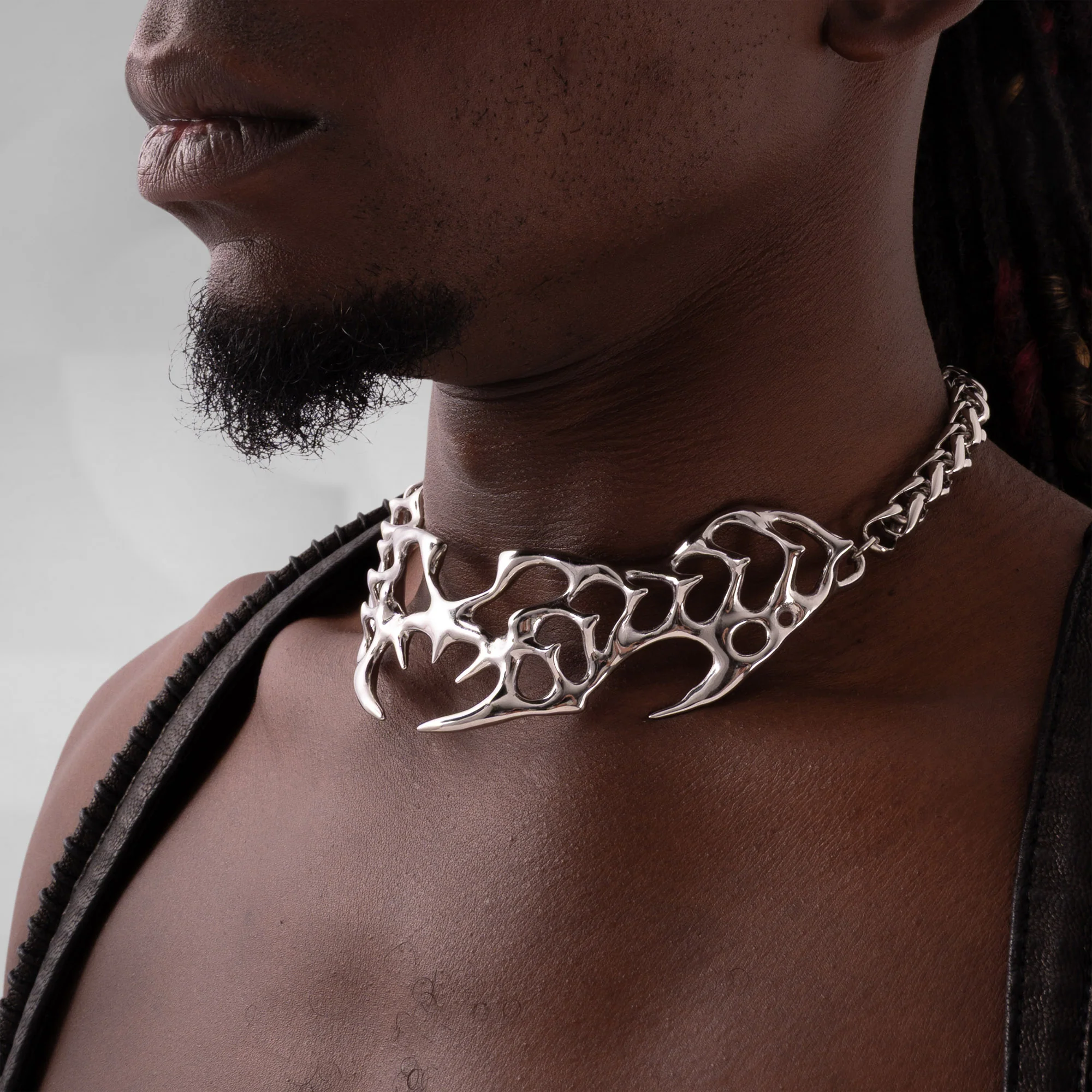 Sculptural Tribal Choker - Image 3