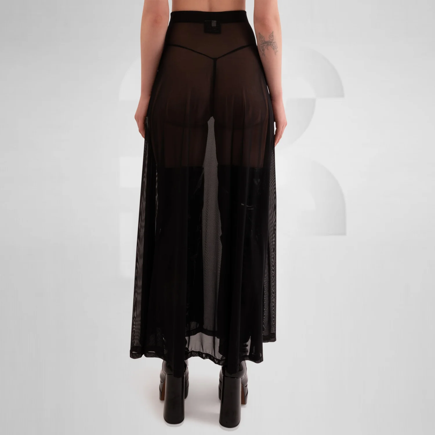 Sheer A-Line Maxi Skirt - Image 3