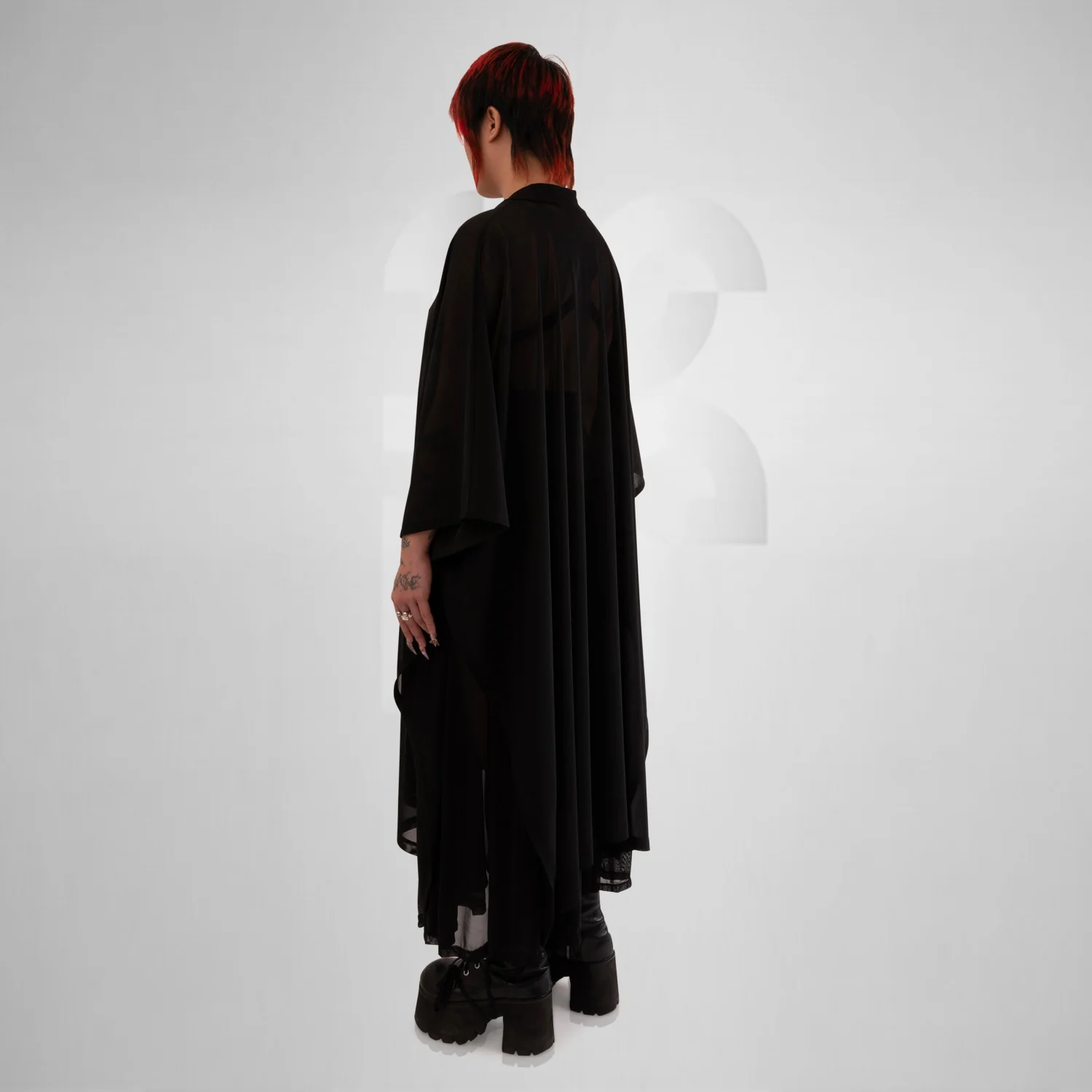 Sheer Statement Poncho - Image 4