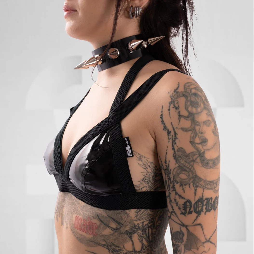 Sporty Vinyl Bra - Image 2