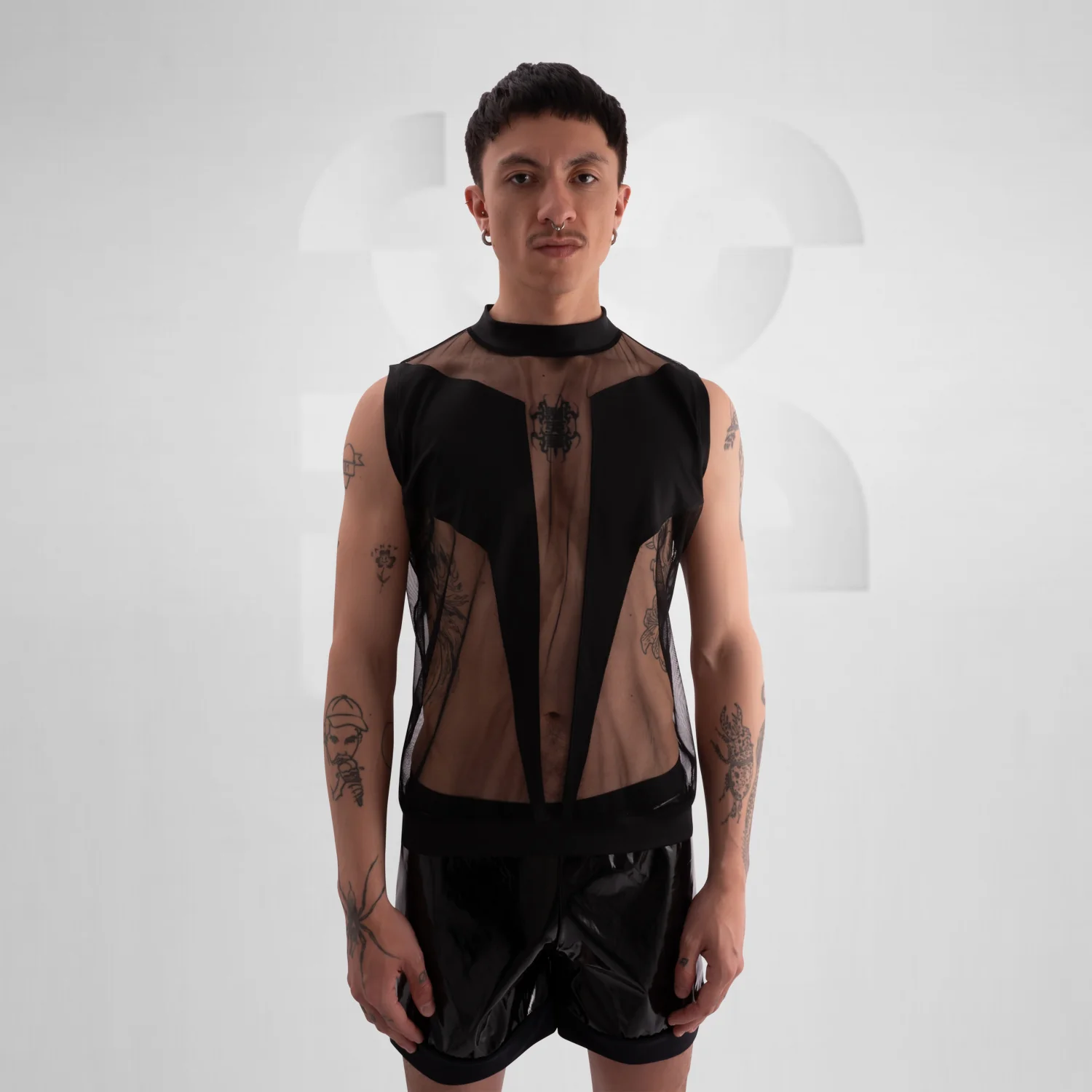 Transparent Mesh Kinky Tank Top