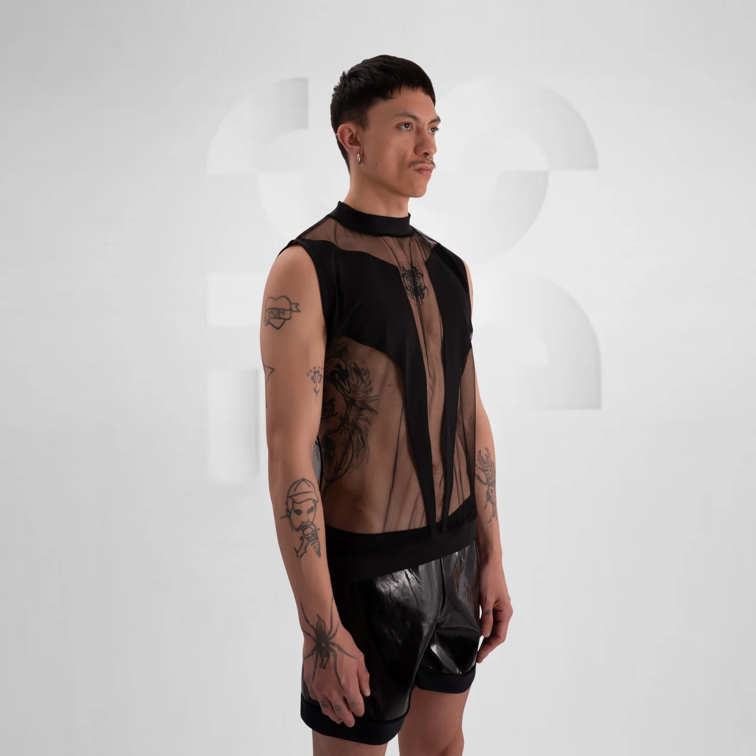 Transparent Mesh Kinky Tank Top - Image 2