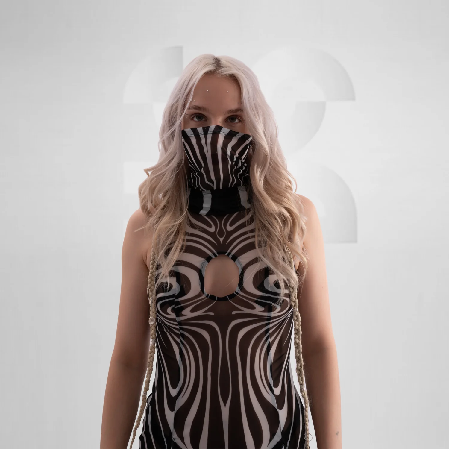 Unisex Illusionary Mesh Hooded Dress - Image 6