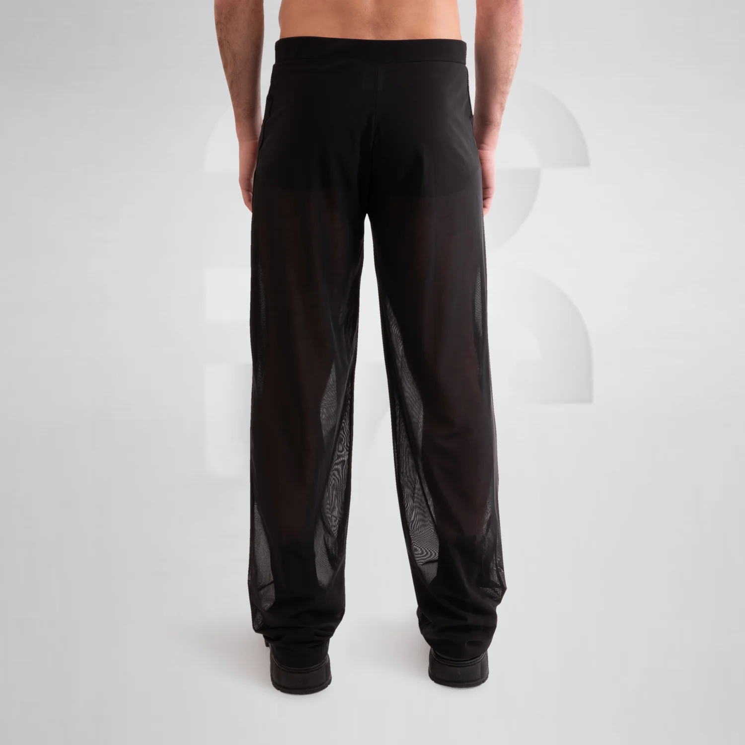 Unisex Mesh Trousers Black - Image 6