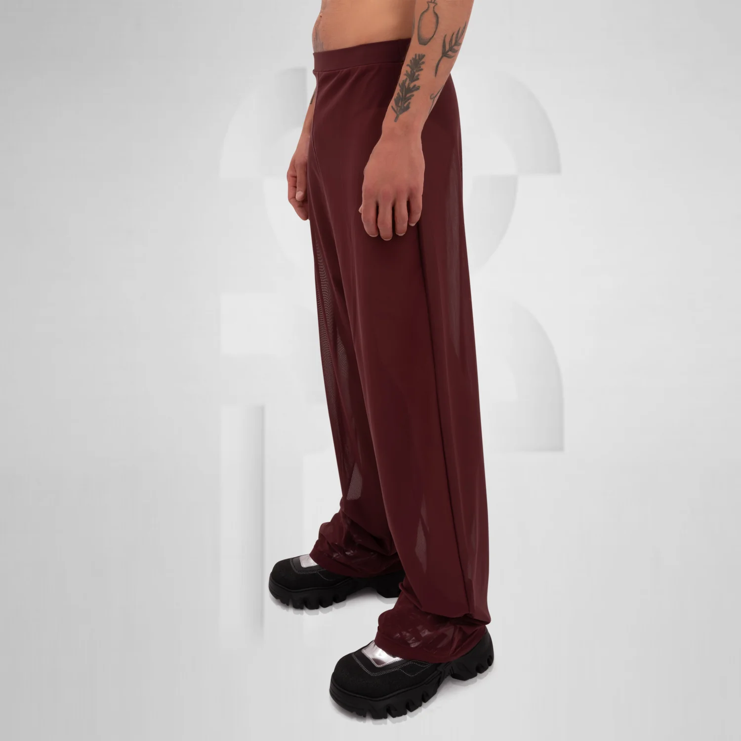Unisex Mesh Trousers Red - Image 4